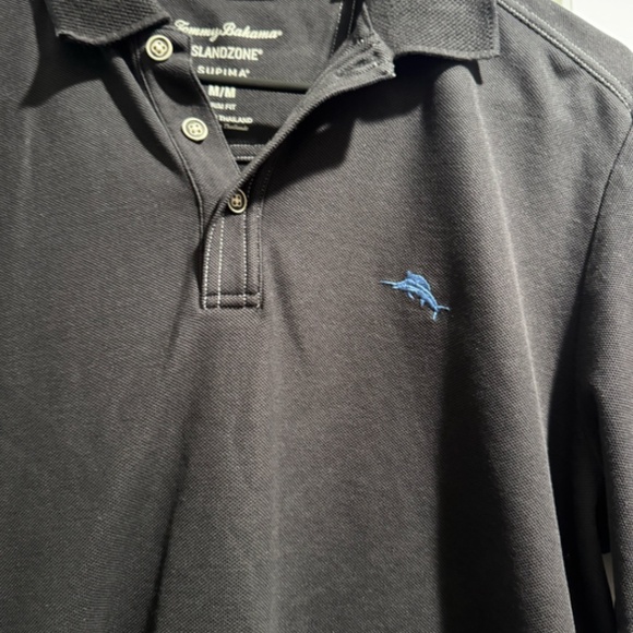 Tommy Bahama Men’s Polo Shirt – Size Medium, Classic Comfort - Black - Picture 3 of 5